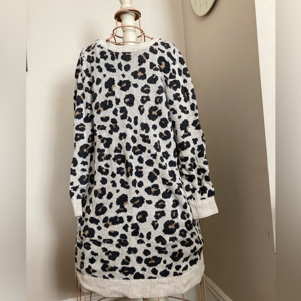 Leopard Print Loft Sweater Dress